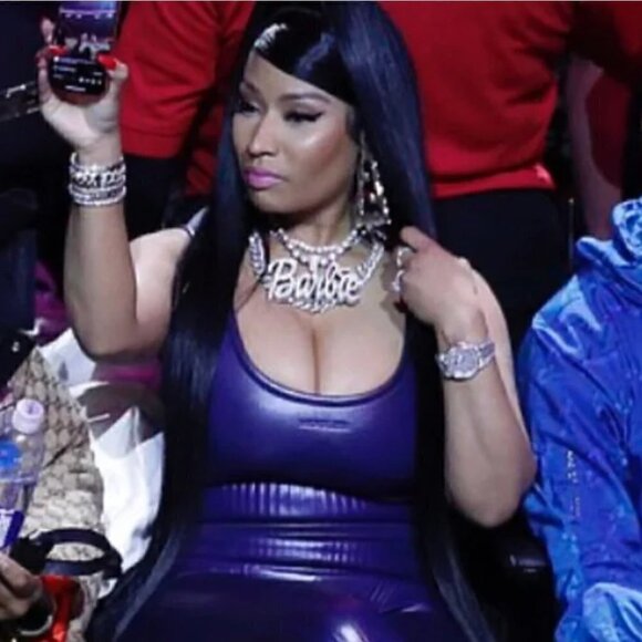 Mugler Bodysuit + Midi Leggings US 12 Two Piece Logo Embossed Luxury Celebrity - Picture 3 of 17